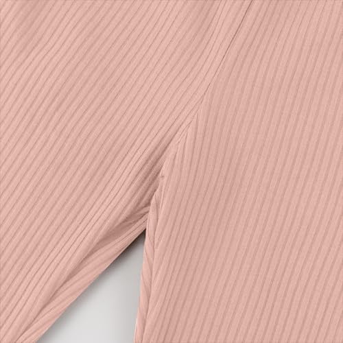 Girls Flare Ribbed Leggings Flared High Waisted Pants Kids Elastic Waist Bell Bottom Cotton Elastic Waist Yoga Pants4