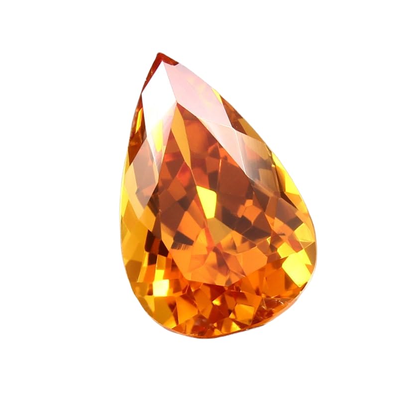 Saphir jaune Ceylan 15x10mm pour collier et pendentif