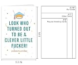 COLINHELIN Funny 2026 Graduation Card Gift For Friend Son Daughter Him Her, Humorous Congratulations Card Gift For University, College, PHD, Law School Graduation