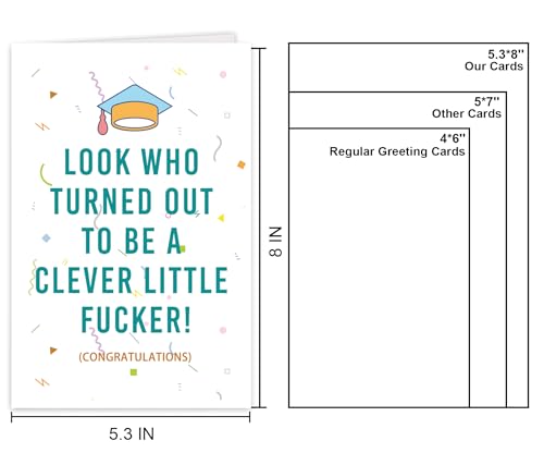 COLINHELIN Funny 2026 Graduation Card Gift For Friend Son Daughter Him Her, Humorous Congratulations Card Gift For University, College, PHD, Law School Graduation