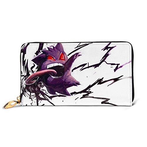 Preisvergleich Produktbild JHGFG Gengar Wallet Leder Reißverschluss um Clutch Geldbörse Kartenhalter Organizer.