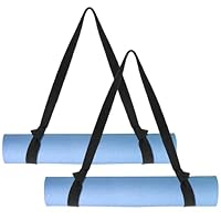 Xinjoduz 2 Stück Tragegurt für Yogamatte, Verstellbar Yogamatten Carrying Strap Schwarz Fitnessmatten Tragegurt Yogagurt für Tragen, Organisieren und Verstauen von Gymnastikmatte, Sportmatte