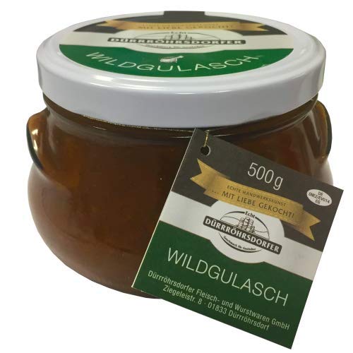 Dürrröhrsdorfer Wildgulasch im Glas, mit Wildschweinfleisch aus der Sächsischen Schweiz (1 x 500g)