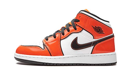 Nike Jordan Big Kid's 1 Mid SE Turf Orange/Black-White (BQ6931 802) - 4