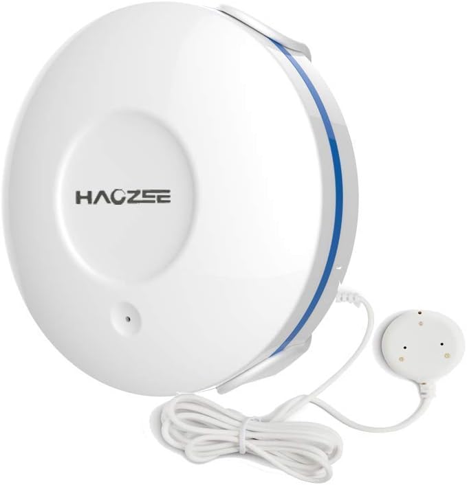 HAOZEE Z Wave Plus Water Sensor,Remote Probe,Water Resistant,ZWave Water Leak Sensor Compatible with Smartthings, Vera, Zipato, Iris and Fibaro