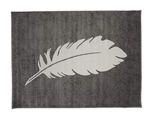 Aratextil Pluma Kinderteppich, Acryl, grau, 140 x 200 x 30 cm