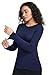 COZYFIT Scrub Undershirts Long Sleeve Women - Underscrub Comfort Tee with Soft Stretch Fabric, Navy Blue, XL