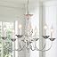 Lampadario A Candela Francese Lfoute, 6 Luci E14, Ferro E Rame, Stile Country Rustico, Regolabile In Altezza