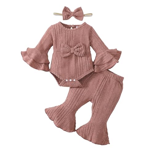 Image of SUNNY PIGGY Baby Girl Clothes Toddler Infant Fall Winter Outfits Romper Newborn 0 3 6 9 12 18 Months Girls’Clothing Set