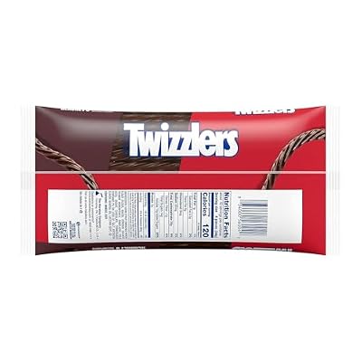 Twizzlers Chocolate Flavored Twists - Pack of 2-12 oz Bags - Low Fat Snacks - Fun to Share - Classic Treats for the Whole Family
