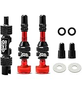 MUQZI Tubeless Presta Valve Stem Kits - No Leak Bike tubeless Valve Stems with Integrated Valve C...