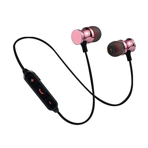 Auriculares Bluetooth Metal para Samsung Galaxy S10 Lite Smartphone inalámbrico Control remoto sonido manos libres intraauriculares Unive (rosa)
