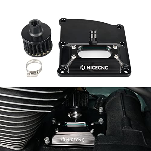 NICECNC Capa superior de transmissão preta compatível com Harley Touring Electra Glide Road King Roa