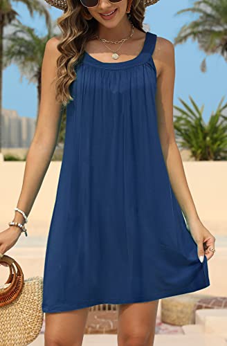 Bluetime saída de praia feminina roupa de banho saída de praia roupa de banho vestido de verão frent