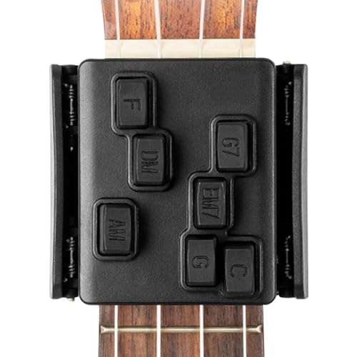 Entrenador de acordes de ukelele,Prensador de acordes de ukelele | Accesorio para ukelele, prensatelas para acordes, entrenador de guitarra,Ayuda para ukelele de acordes de fácil prensa, entrenador de