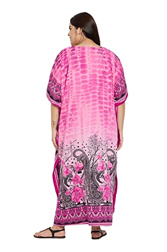 Image of Oussum Women Plus Size Kaftan Kimono Loose Maxi Summer Dresses for Women