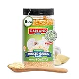 Garland Food Minced Garlic in Water 8 oz – Made in the USA - Minced Garlic in Jar for Fresh Flavor, Time-Saving Prep, and Versatile Uses in Every Dish