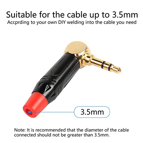 Conectores de audio Jack 3.5mm TRS 2 piezas 90° miniatura 5