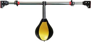 LSMKKA Portable Speed Bags for Boxing, Doorway/Door Frame Punching Bags Leather Reflex Balls for Adults Kids Teens, Flexible Small Pear Stress Relief Toys