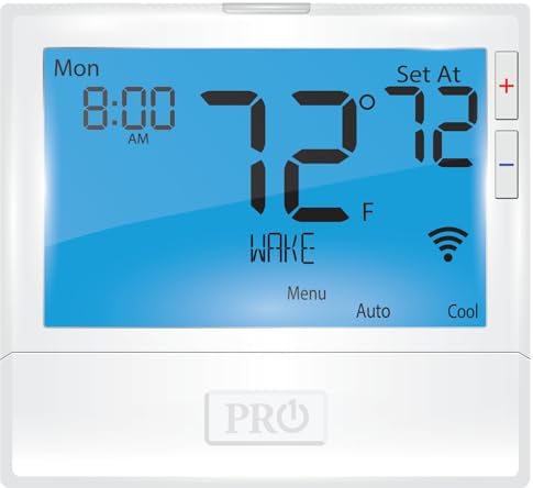 PRO1 T855iSH 8” Backlit WiFi Thermostat, 7-Day Programmable, 2H/2...