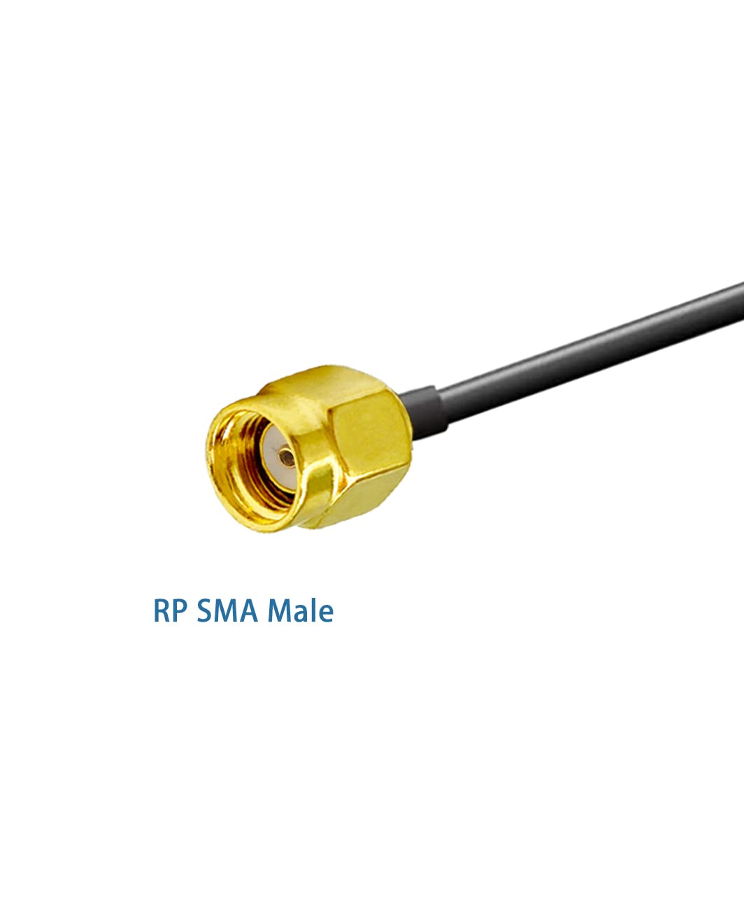 Vecys 4G Antenna RP SMA Maschio Connettore Omni-direzionale 4G Full-Band Router Esterno Antenna Pieghevole a Colla Stick 8 dBi ad Alto Guadagno con Base Magnetica Cavo 3M RG174