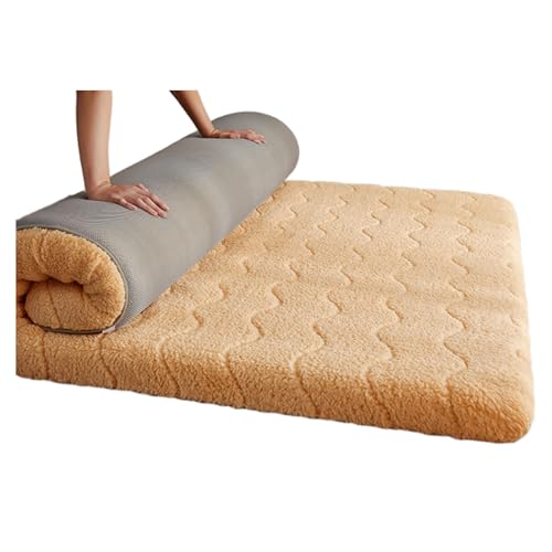 Przenośny japoński materac futon, składane łóżko podłogowe do domu i na kemping, możliwość spania na sofie, oszczędność miejsca, biały, 180 x 200 cm
