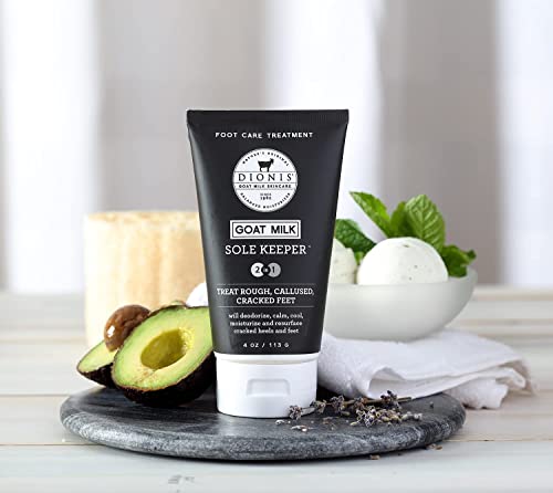 Dionis Goat Milk Skincare 2 In 1 Sole Keeper - Foot Cream For Dry Sensitive Skin, Hydrating & Repairing Foot Cream For Calloused Cracked Skin - Made In The Usa - Cruelty Free & Paraben Free, 4Oz #TOP1