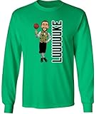 Mountee Apparel Long Sleeve Luke Kornet Boston Luuuuuke Shirt T-Shirt Adult Large Green