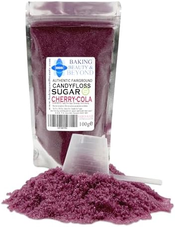 Baking Beauty and Beyond Premium Candy Floss Sugar 100g - Cherry Cola Flavour