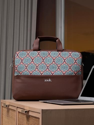 Image of ZOUK Arin Laptop Bag | Slim & Stylish Laptop Bag for Women Office Use | Fits 15.6+ Inch Laptop | Padded Compartment Fits up to 17 Inch Laptop | Water-Resistant | Lightweight