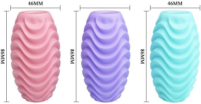 Double-Sided Silicone Male Masturbator Egg - Pocket Pussy Stroker & Penis Sleeve with Double Sided Realistic Vagina Textured Structure for Different Sensations (Pink)