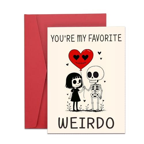 Halloween Goth Skeleton Card Boo Basket Stuffers for Men Him Her Women Halloween Card Anniversary Boo Basket Cards for Husband Wife Men Him Her Gothic Dark Romance Christmas Birthday Valentines Gifts