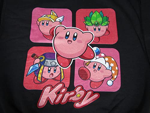 Kirby Ability Panels Boy's Black Long Sleeve Shirt2