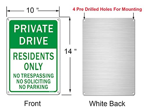 Panneau Private Driveway résistant en aluminium antirouille x2