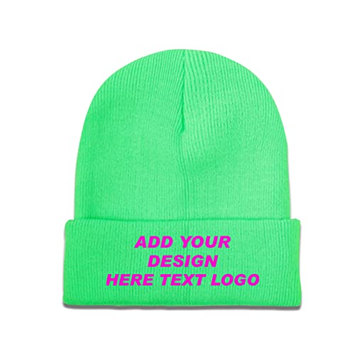 Custom Beanie Design Your Own Beanie Custom Design Your Own Logo Personalized Beanie Green