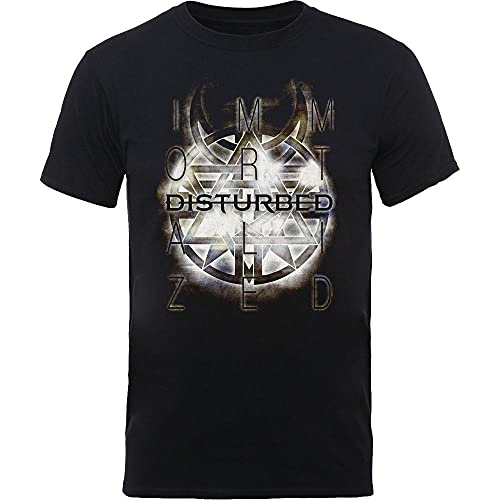 Image of Rockoff Trade Men's Disturbed Symbol T - Shirt, Black (Black Black), X-Large