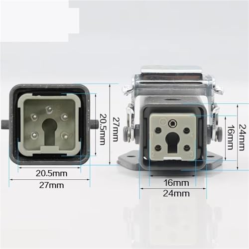 Heavy Duty Connector 5 (4 + 1) 10A 250V HA-005-3 miniatura 5