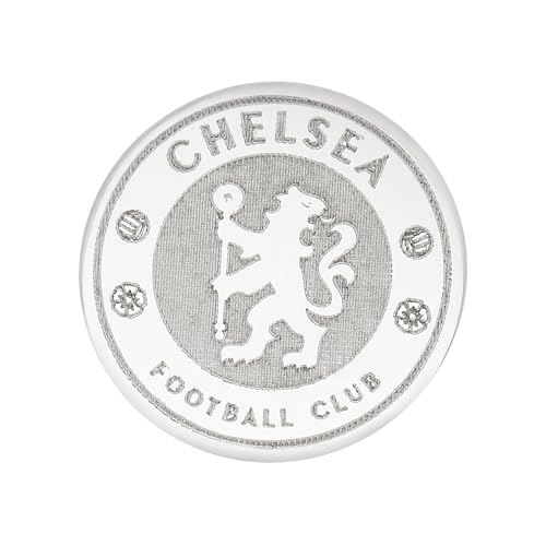 Pendientes del Chelsea FC oficiales en acero inoxidable pulido con grabado de alta definición