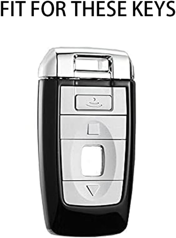 Luxury Suede Handmade Leather Car Key Fob Case Holder Shell Fit for Rolls-Royce Phantom Badge Edition(Black)