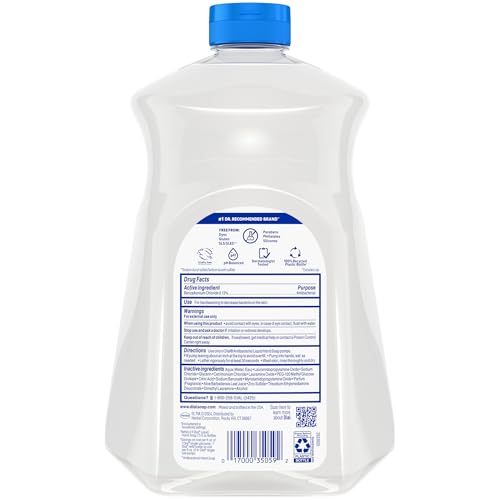 Image of Dial Antibacterial Defense Liquid Hand Soap + Aloe, Aloe Scent, 52 Fl Oz Hand Soap Refill (Pack of 3), Dermatologist-Tested, Gentle Formula