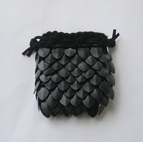 Miniatura 6 de Scalemail Dice Bag in knitted Dragonhide Armor- Black