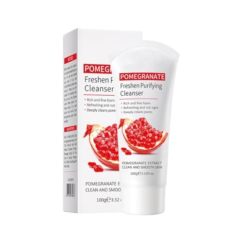 Loción Iluminadora con Vitamina C y Naranja Fresca, Limpiador Facial para Todo Tipo de Piel, Control de Aceite Hidratante y Nutritivo, Limpiador Suave, 100 ml 3.52 FL oz(Red)
