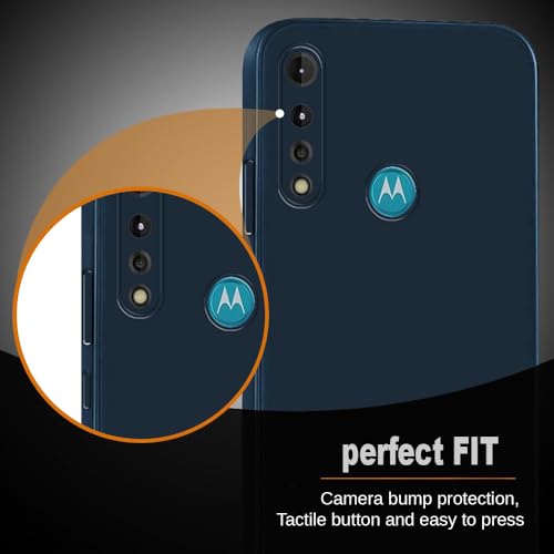 Image of Back Cover for Motorola Moto G8 Power Lite 4G | Full Camera Protection | Premium Liquid Silicon Case | Flexible Bumper Case for Motorola Moto G8 Power Lite 4G (Dark Blue)