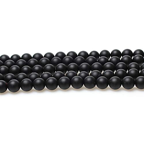 Mjdcb 5A Quality Black Matte Onyx Agate Round Natural Stone Beads For Jewelry Diy Bracelet (10Mm) #TOP2