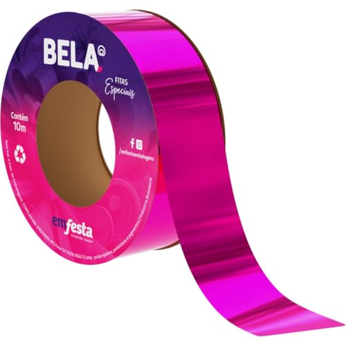 Fita Metaloide 30mm X 10 metros, Cores Sortidas, Embalagem com 5 Unidades, Emfesta