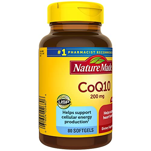 Nature Made Coq10 200 Mg, Dietary Supplement For Heart Health Support, 80 Softgels, 80 Day Supply #TOP6