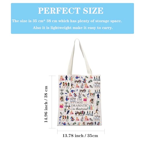 Image of GJTIM Musical Gift Theatre Bag I'm Not Dramatic I'm Theatrical Musical Theatre Gift Zipper Pouch