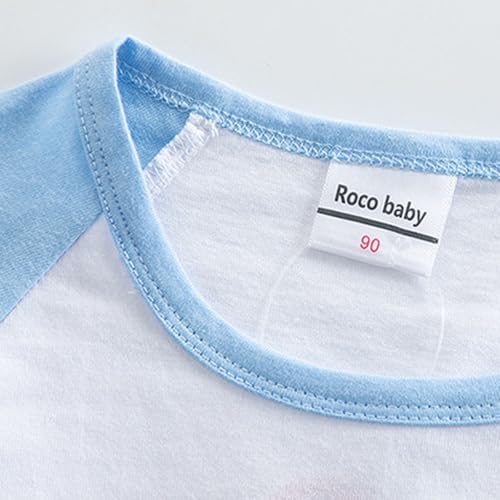 Raglan Shirt for Boys Girls Cute Crew Neck Colorblock Tshirts Cotton Soft Long Sleeve Tees School Sports Outdoor Top4