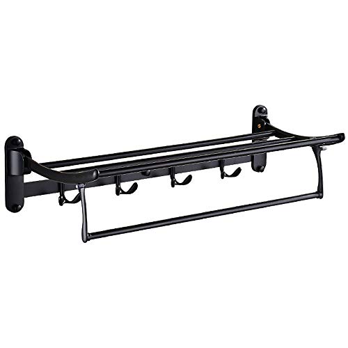 Grille-serviette double noir mat LWX pour optimiser l'espace de votre douche familiale