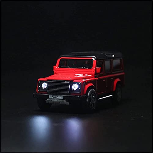 Image of DEUSON ECOM 1:32 Defender Car Diecast Metal Toy Car For Kid Defender Toy Car With Light Sound Pull Back Openable Door, Multicolor